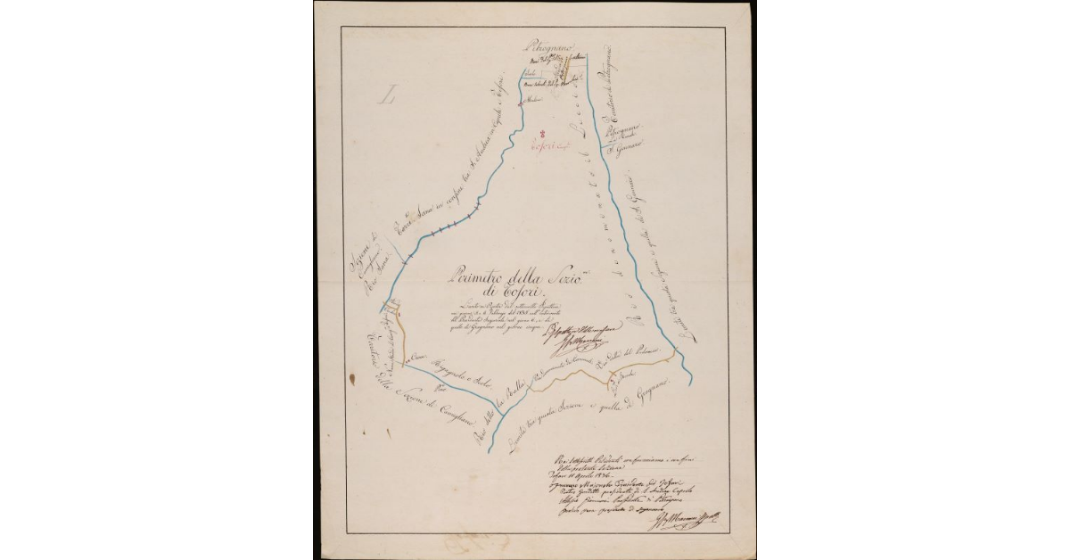 Perimetro della sezione di Tofari. Comunità di Capannori