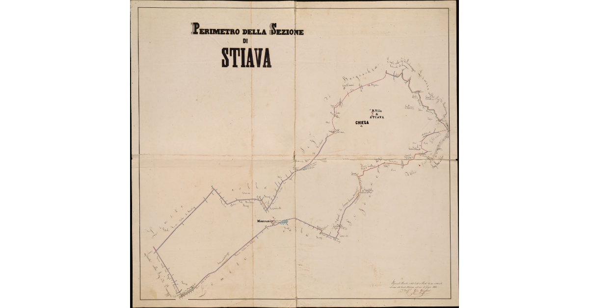 Foglio unico. Perimetro della sezione di Stiava. Comunità di Viareggio
