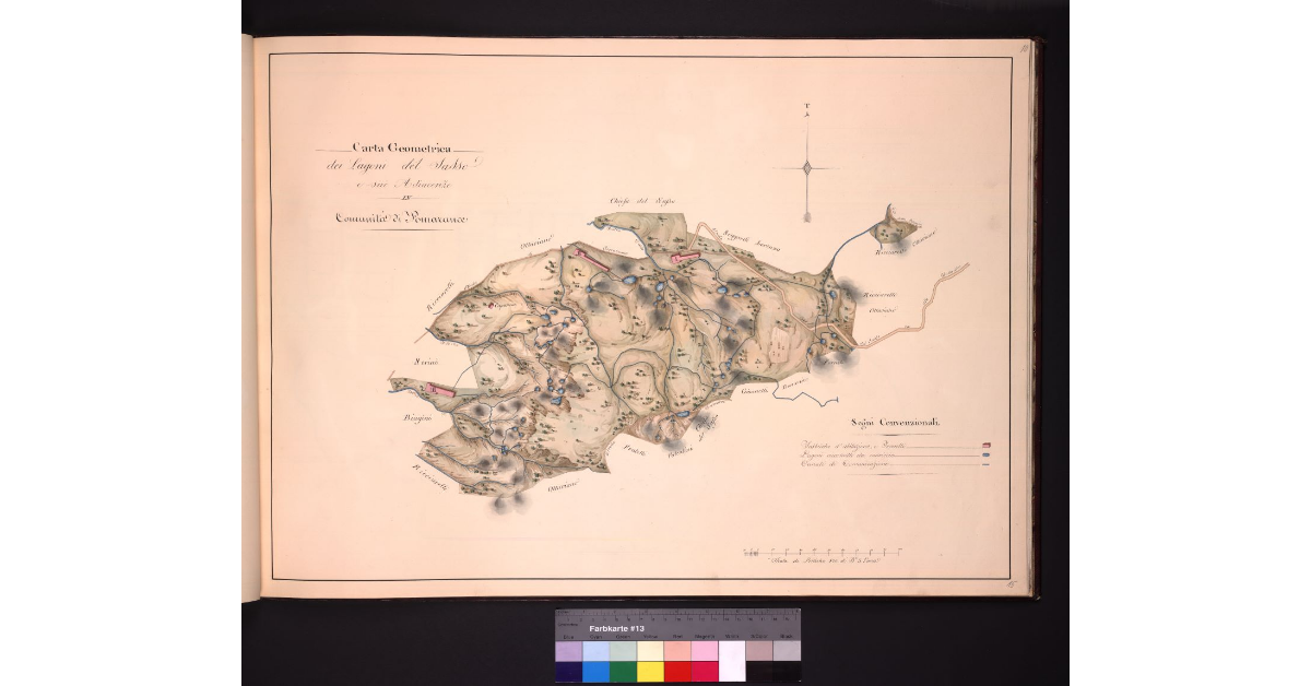 Carta geometrica dei Lagoni del Sasso e sue adiacenze