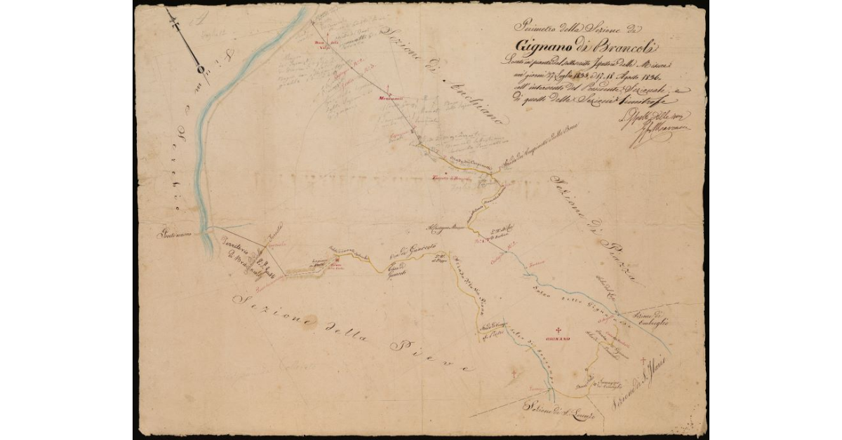 Perimetro della sezione di Cignano. Comunità di Lucca