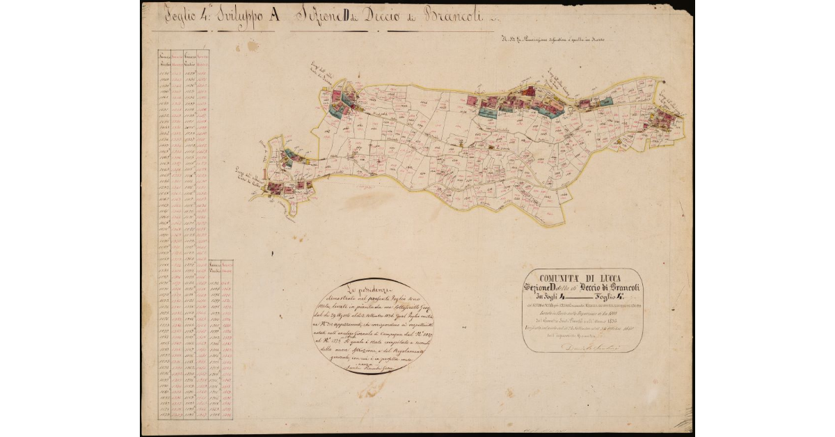 Foglio IV. Sviluppo A, Sezione D di Deccio di Brancoli