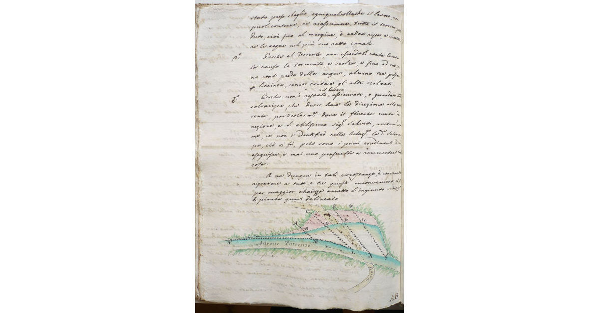 [Disegno della correzione delle steccaie alla corrosione della Balza]