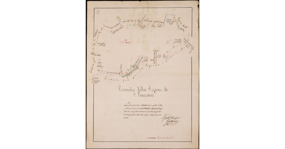 Perimetro della sezione di S. Pancrazio. Comunità di Lucca