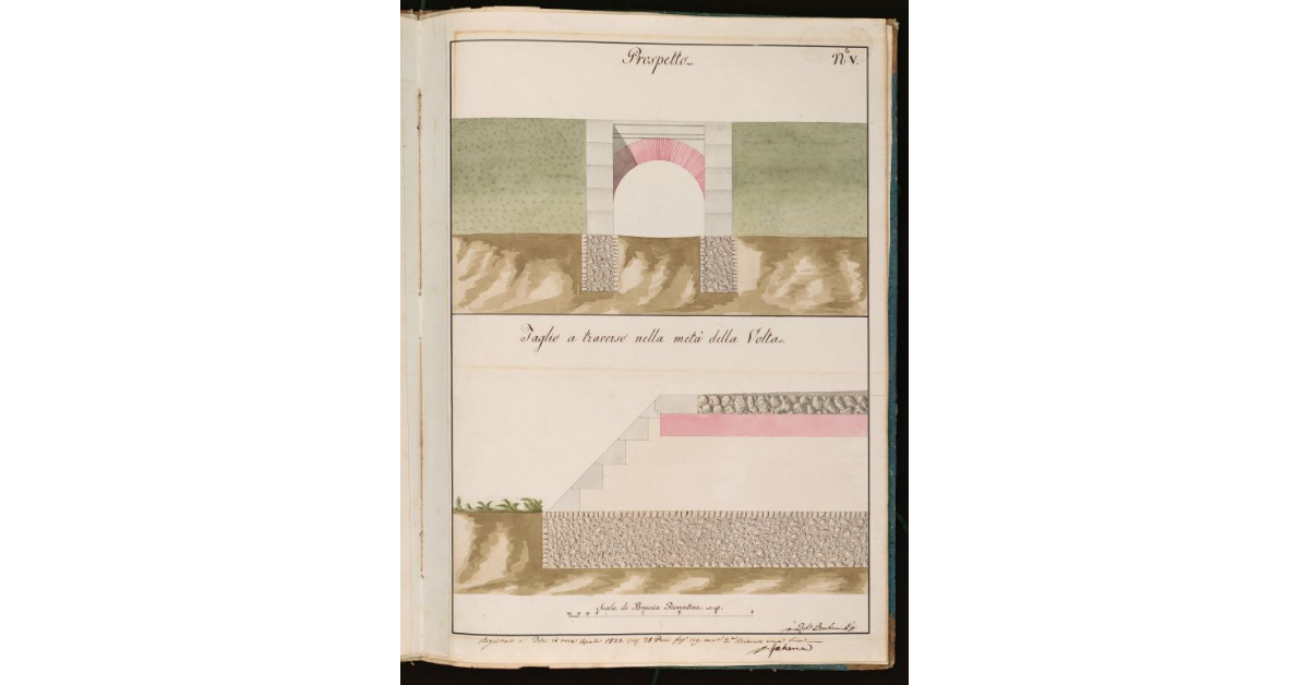 Prospetto [di un ponte sulla via Piombino-Torrenuova]