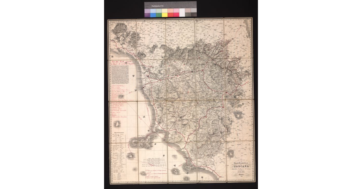 Carta geometrica della Toscana, accresciuta d'indicazioni ed incisa da Girolamo Segato con imperiale e Reale Privilegio