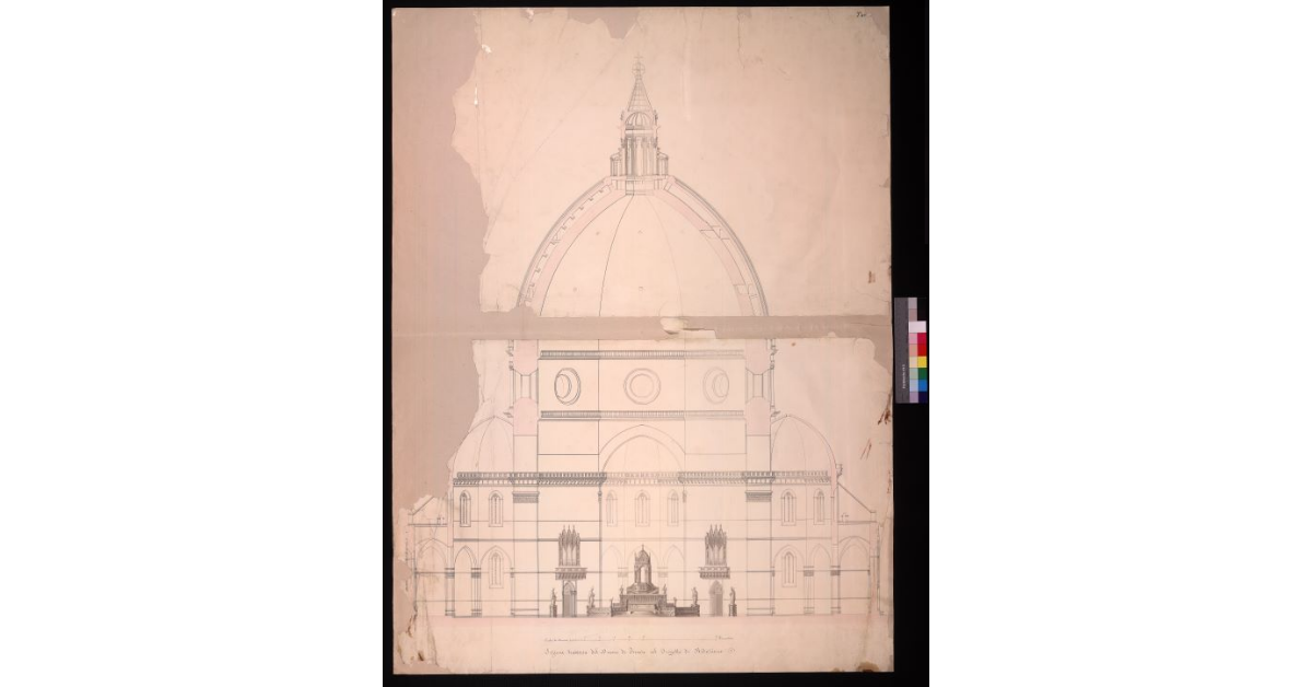 Sezione trasversa del duomo di Firenze col progetto di riduzione