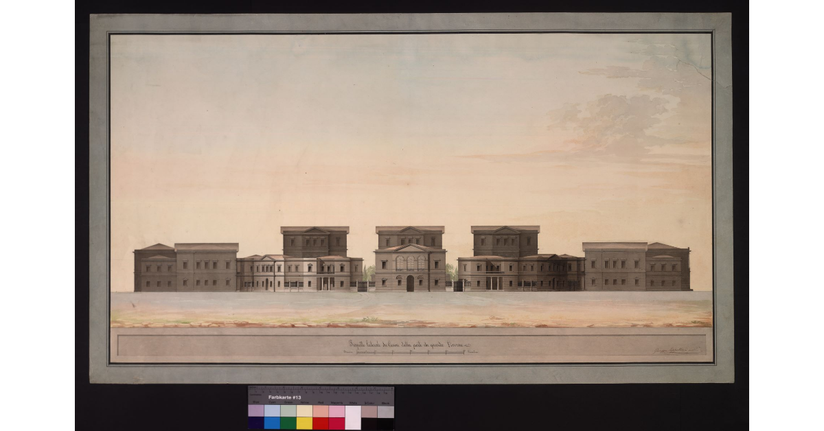 Prospetto laterale dei Casini [dell'Ardenza] dalla parte che guarda Livorno