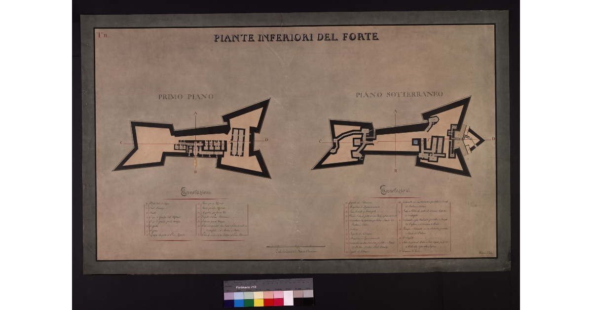 Piante inferiori del forte [di Monte Filippo]