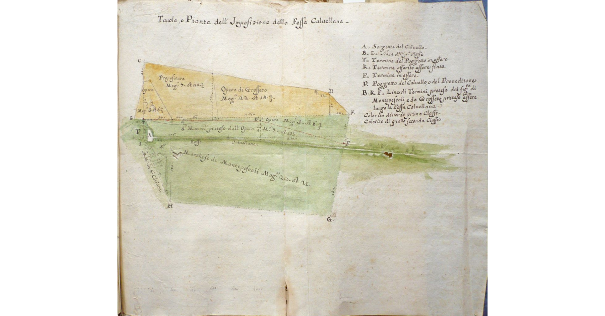 Tavola, o Pianta dell'Imposizione della Fossa Calvellana