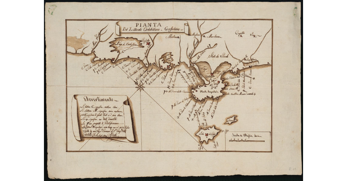 Pianta del Littorale Orbetellano e Grossetano
