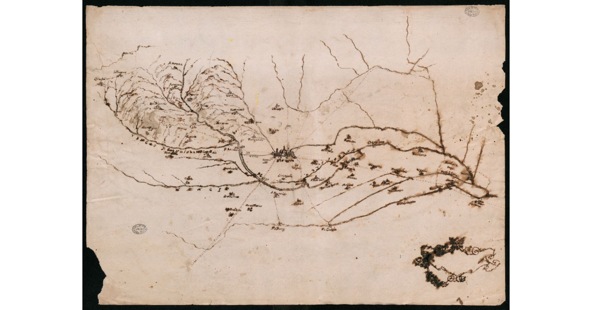 [Pianta schematica del territorio di Pistoia]