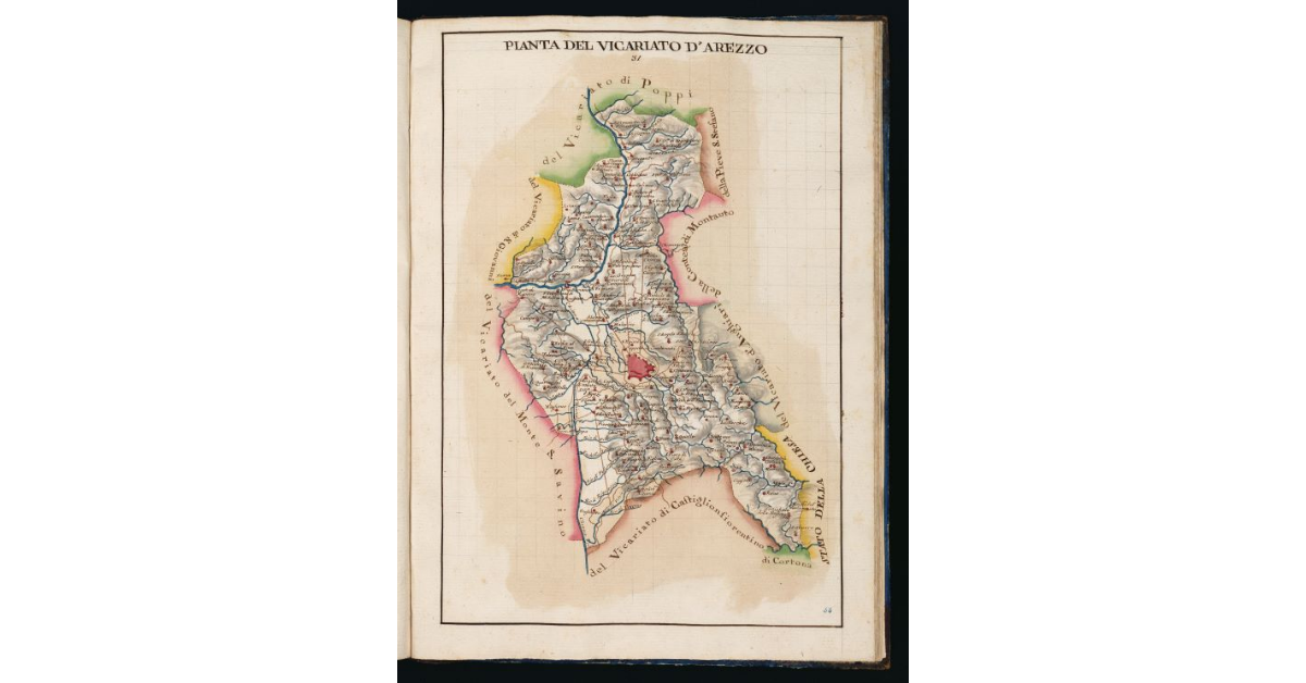 Pianta del Vicariato d'Arezzo
