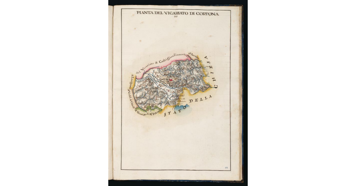 Pianta del Vicariato di Cortona