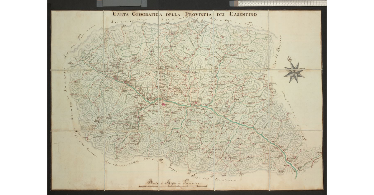 Carta geografica della Provincia del Casentino