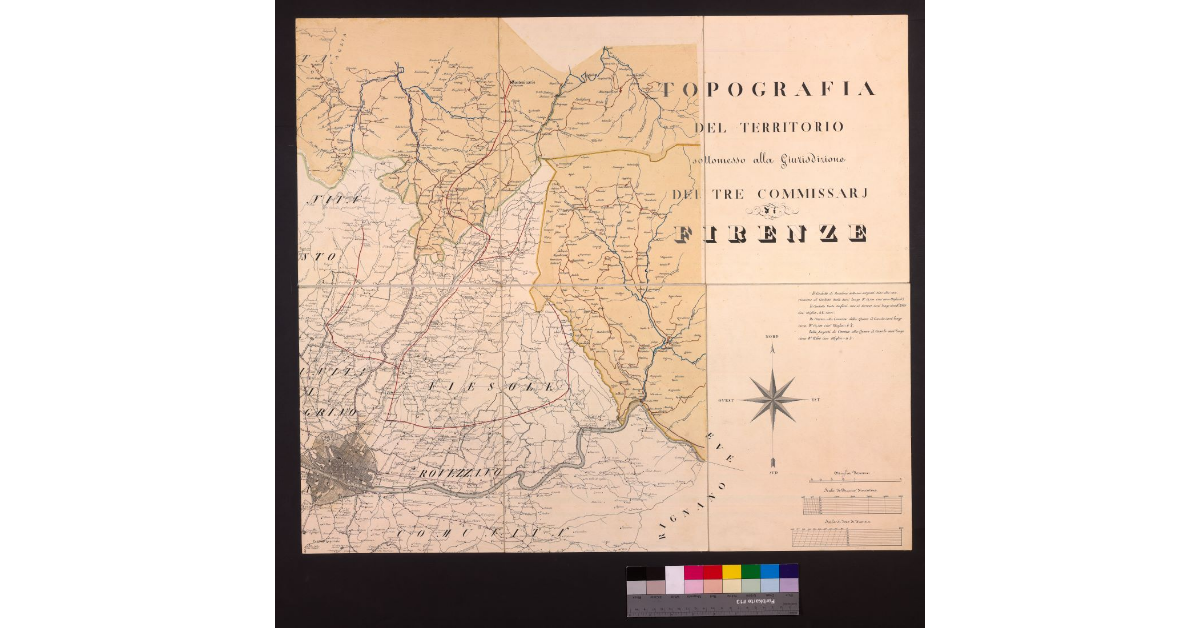 Topografia del territorio sottomesso alla giurisdizione dei tre commissari di Firenze
