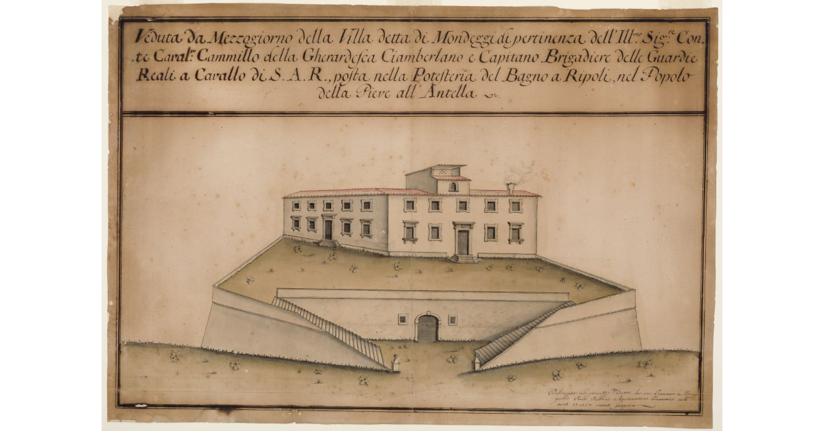Veduta da Mezzogiorno della Villa detta di Mondeggi [...]