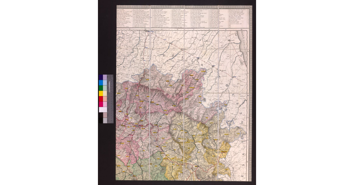 [Carta della Toscana di Giovanni Inghirami con tematismo amministrativo]