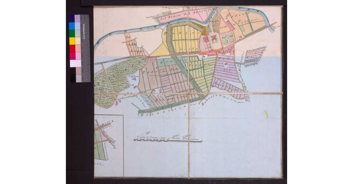 Pianta della Fattoria delle Cascine, e del Poggio a Caiano di SAR