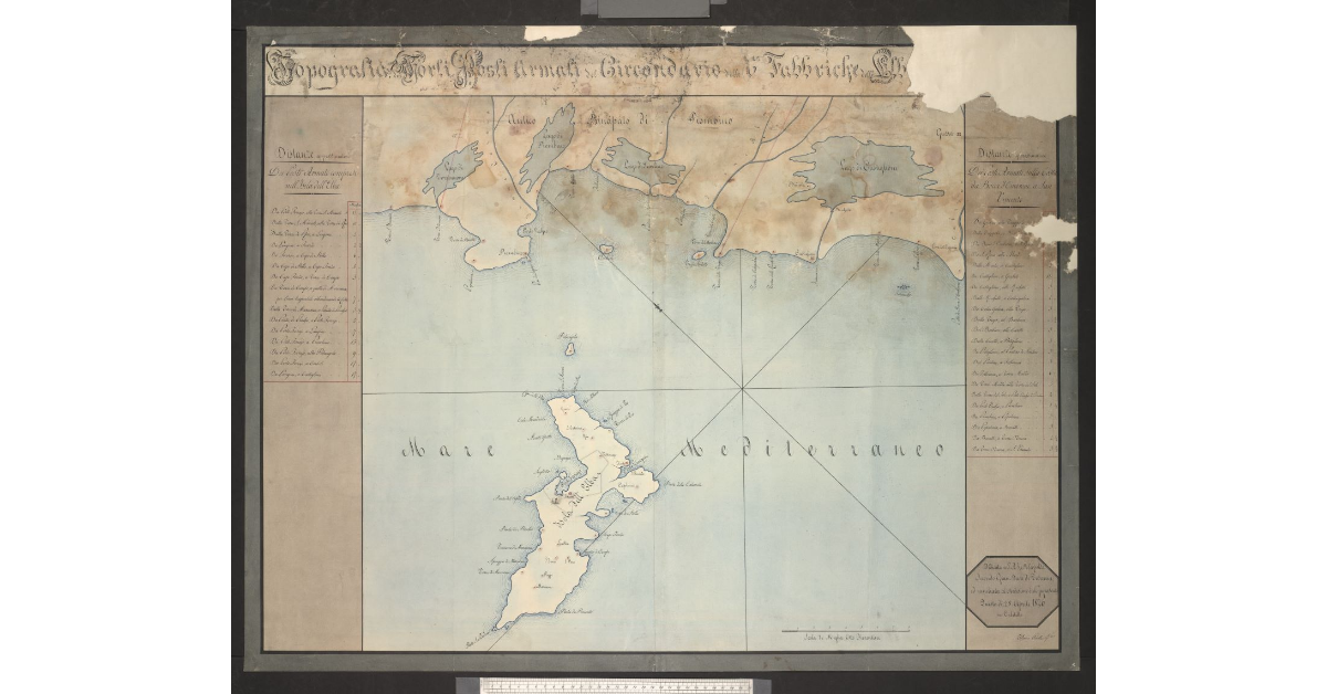 Topografia dei Forti, e Posti armati del Circondario delle Reali Fabbriche delle [coste maremmane]
