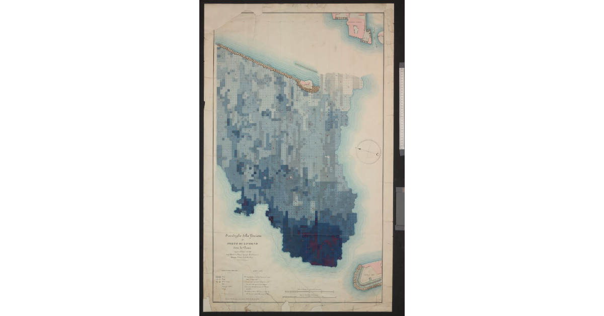 Scandaglio della porzione del porto di Livorno, detta La piana, eseguito nell'estate 1838 dagli ufficiali di marina Giuseppe Giambruni, Giuseppe Cassone e Carlo Martellini