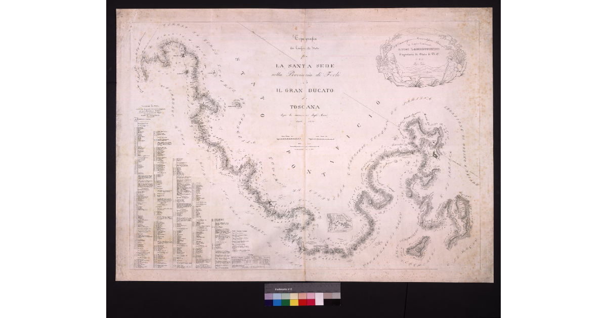 Topografia dei confini di Stato fra la Santa Sede nella provincia di Forlì ed il Granducato di Toscana dopo le revisioni degli anni 1826-1831