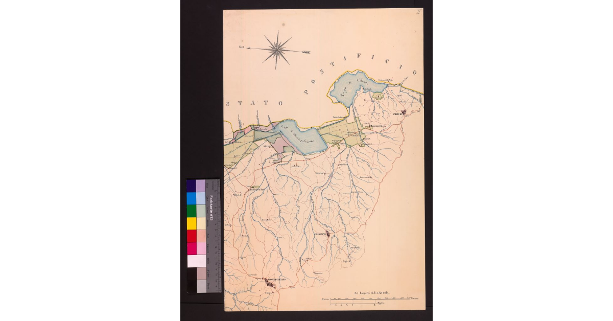 Carta geometrica della Val di Chiana colla indicazione delle opere per la stabile sistemazione delle sue acque […]