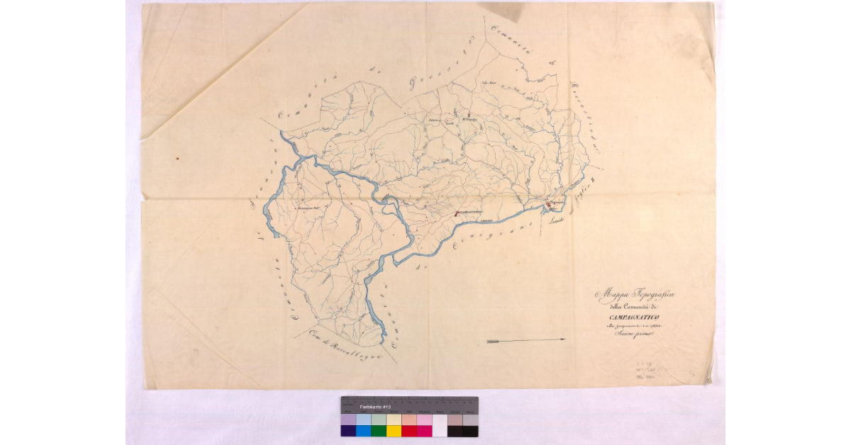 Mappa topografica della comunità di Campagnatico nella proporzione di 1:40.000, Sezione Prima