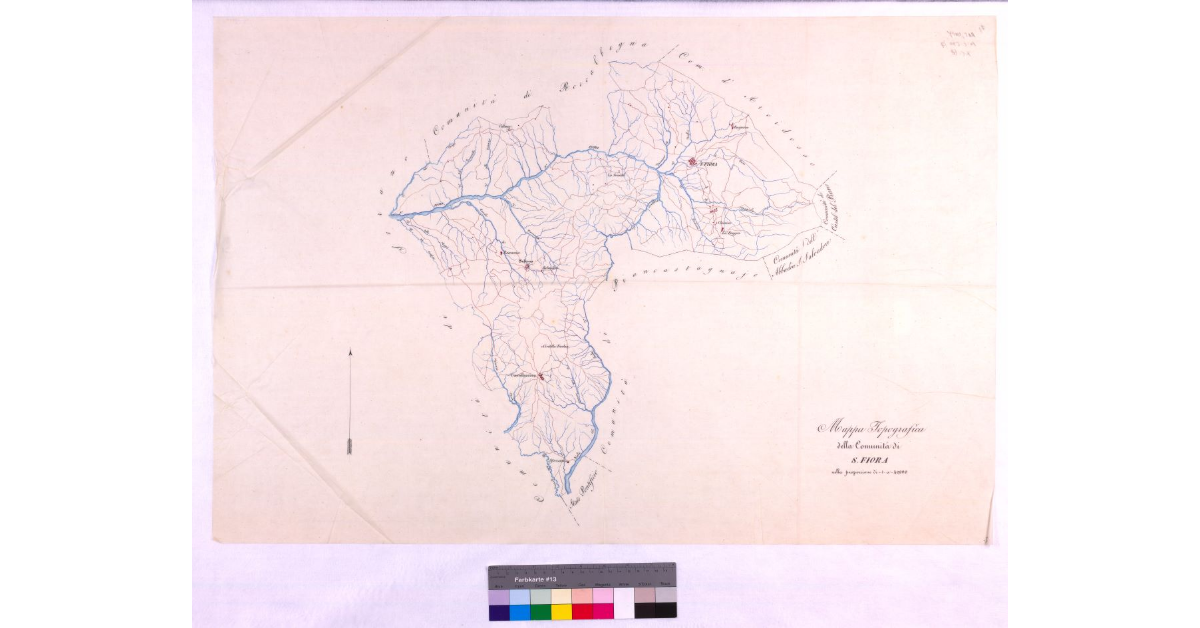 Mappa topografica della comunità di S. Fiora nella proporzione di 1:40.000