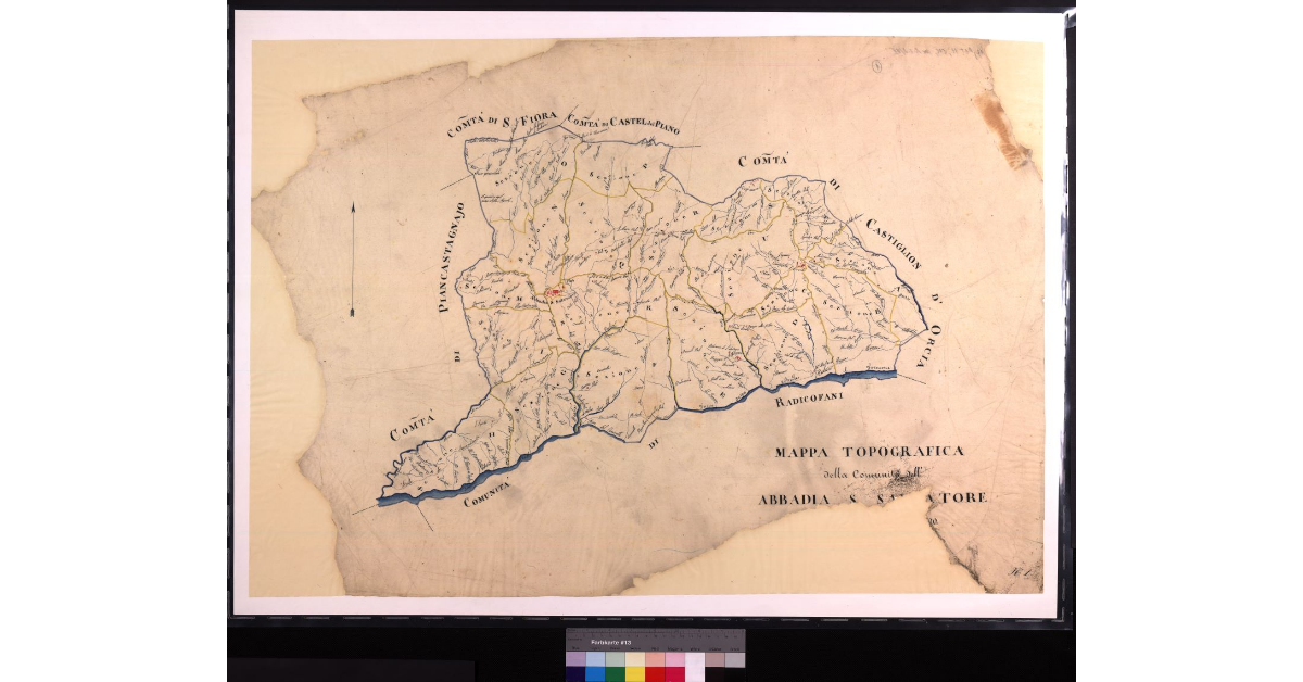 Mappa topografica della comunità di Abbadia S. Salvatore