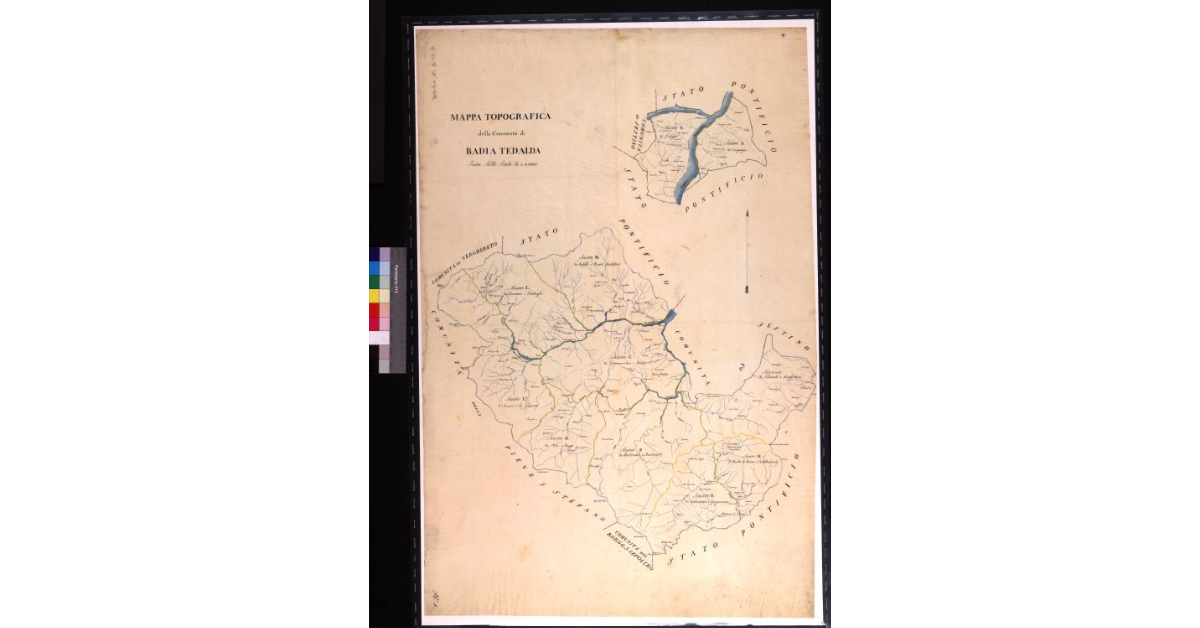 Mappa topografica della comunità di Badia Tedalda