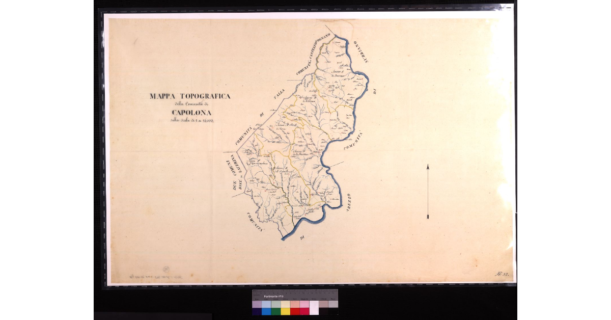 Mappa topografica della comunità di Capolona