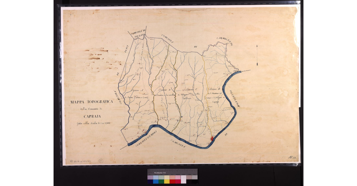 Mappa topografica della comunità di Capraia