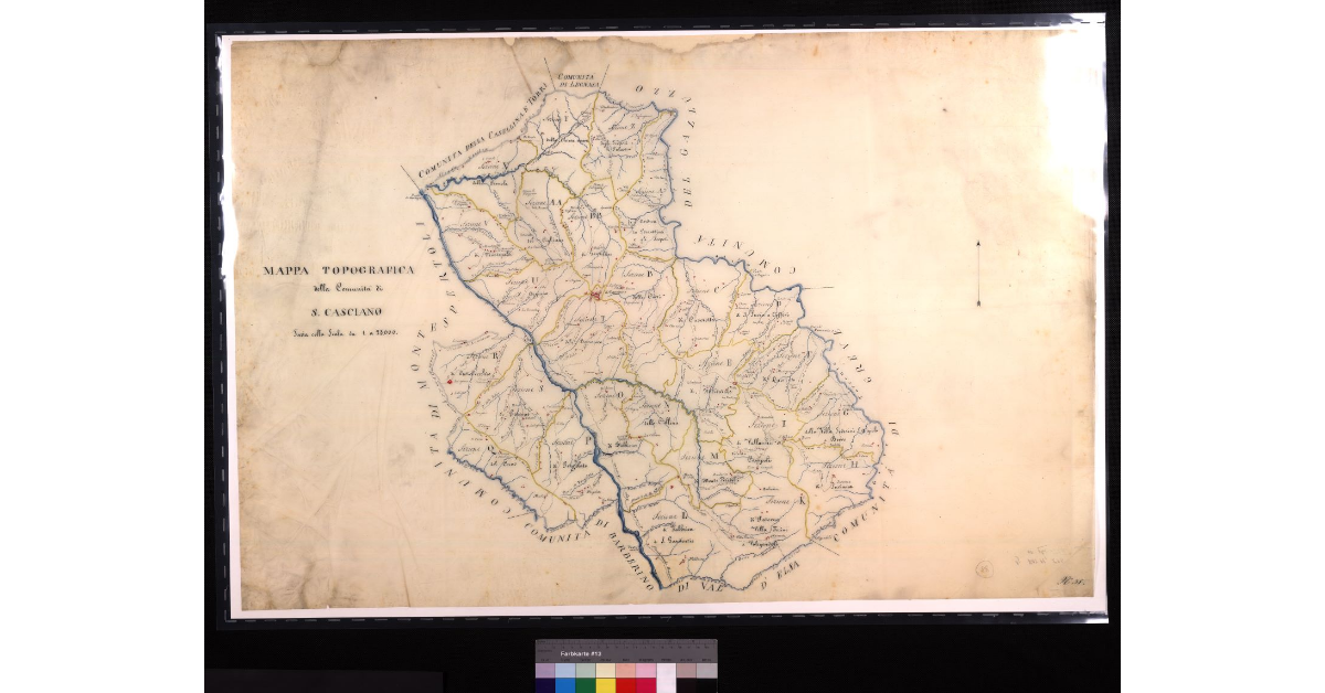 Mappa topografica della comunità di S. Casciano [Val di Pesa]
