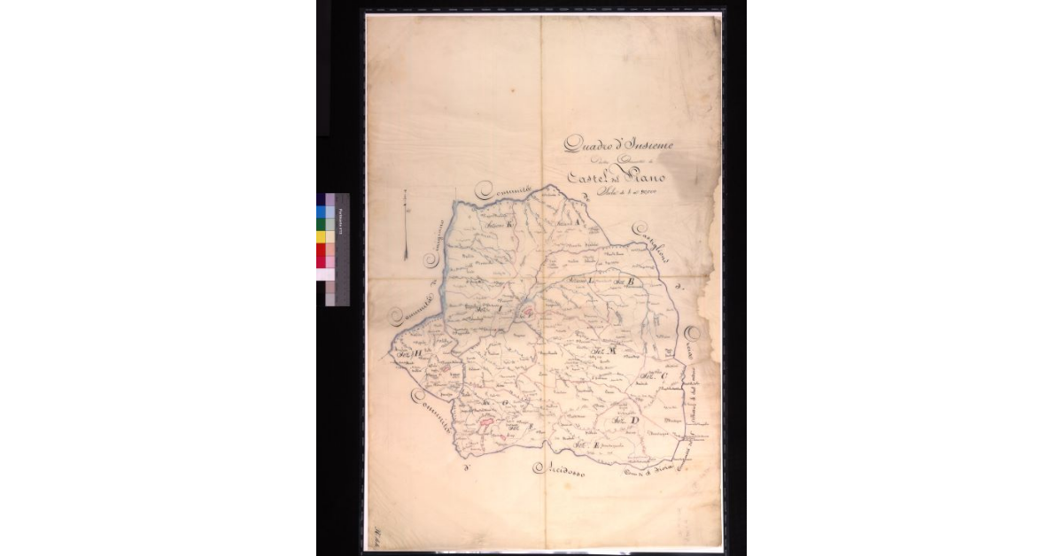 Mappa topografica della comunità di Castel del Piano