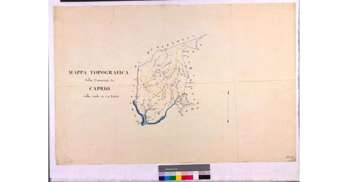 Mappa topografica della comunità di Caprio
