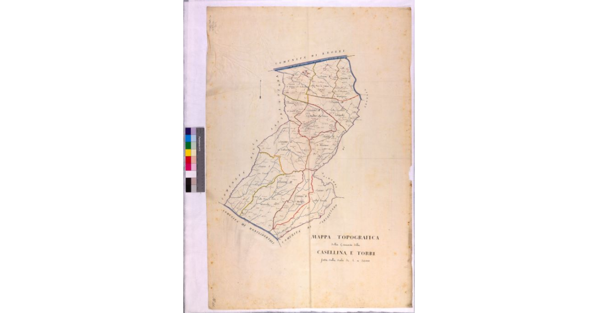 Mappa topografica della comunità di Castellina e Torri