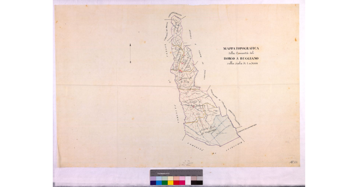 Mappa topografica della comunità di Borgo a Buggiano