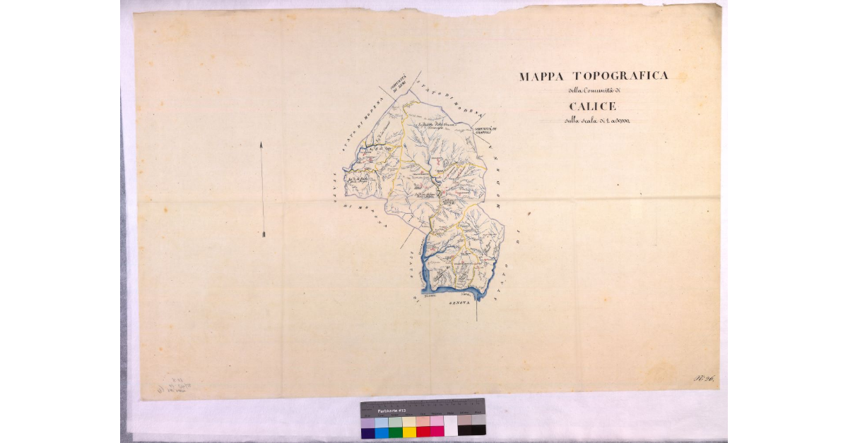 Mappa topografica della comunità di Calice