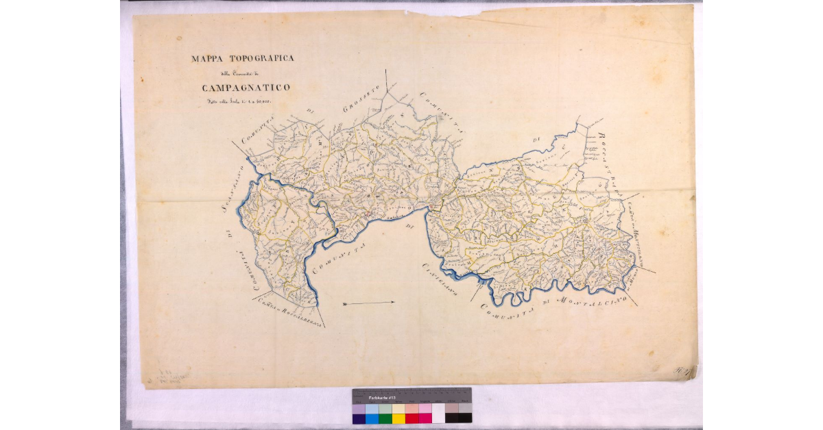 Mappa topografica della comunità di Campagnatico