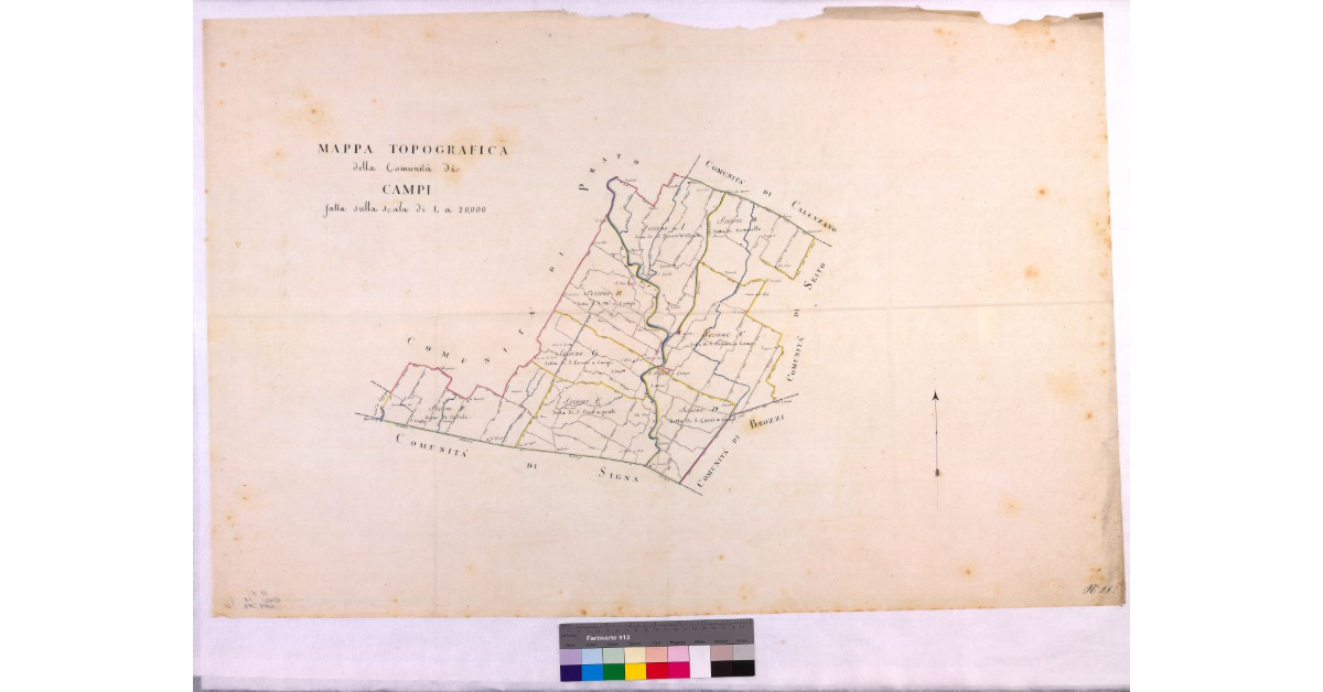 Mappa topografica della comunità di Campi