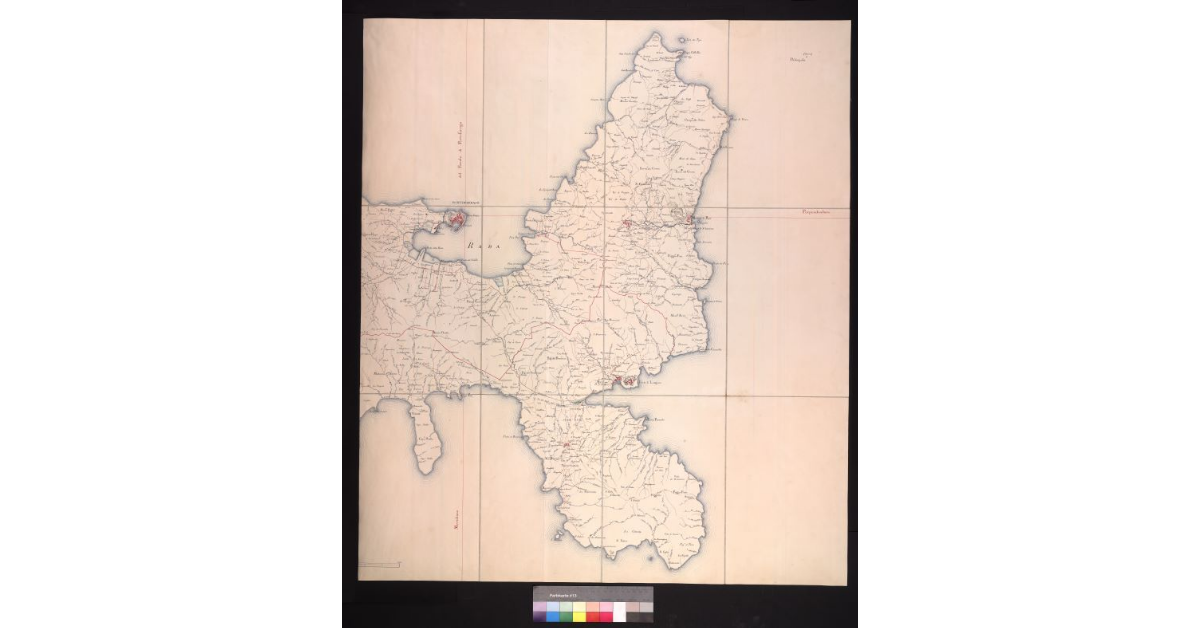 Carta geometrica dell'isola dell'Elba nella proporzione dal vero di 1:20.000 ricavata dalle mappe catastali eseguite sul terreno negli anni 1840-41