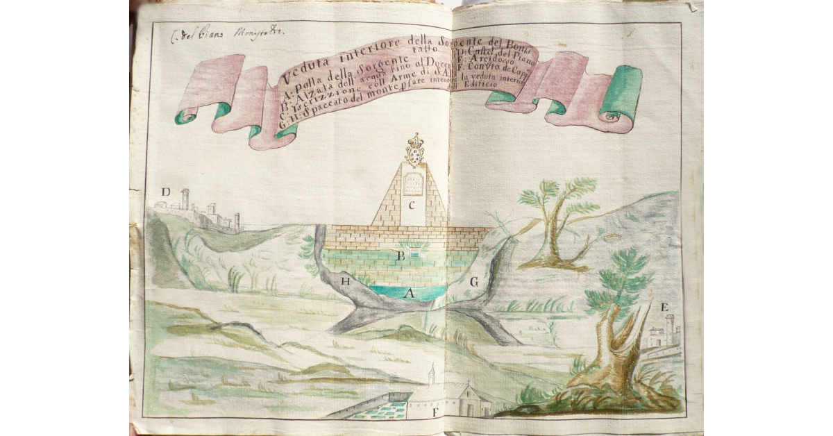 Veduta interiore della Sorgente del Bonistallo [a Castel del Piano]