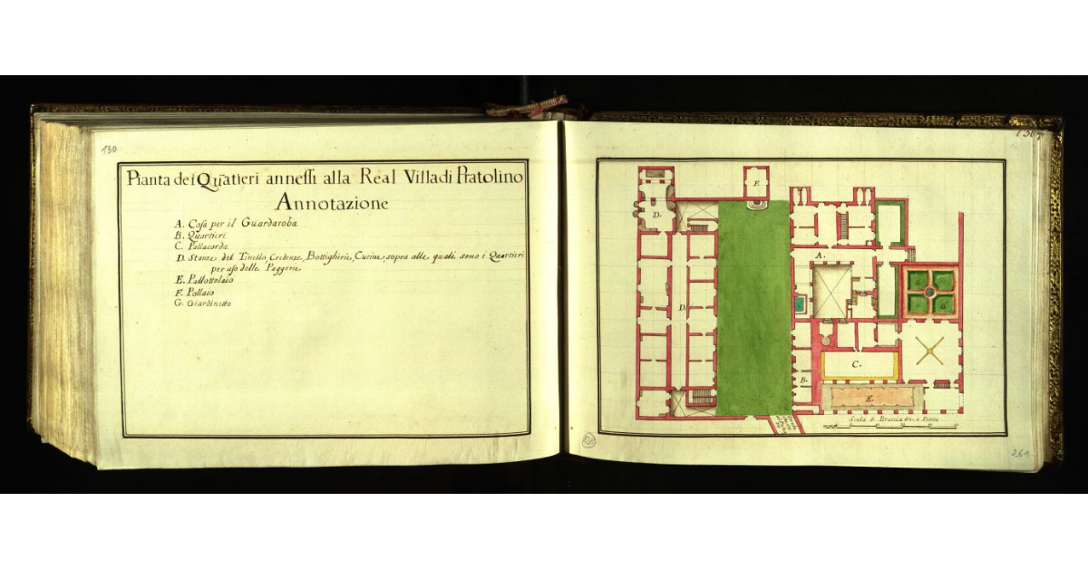 Pianta dei quartieri annessi alla Real Villa di Pratolino