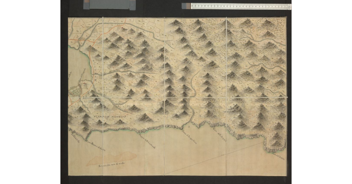 Parte dell’Isola d’Elba, col Territorio di S.M.I. in essa, la Piazza di Porto Ferrajo, sue vicinanze, e golfo, con la figura della pesca del tonno disegnatavi in esso