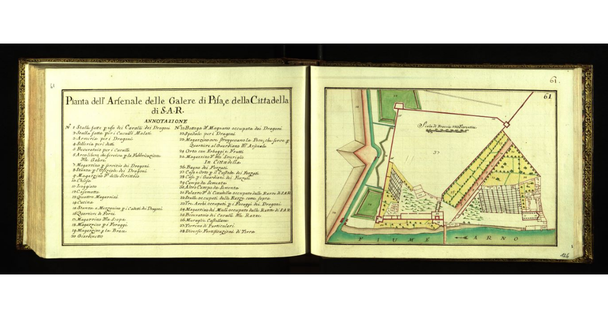 Pianta dell’Arsenale delle galere di Pisa e della Cittadella di S.A.R