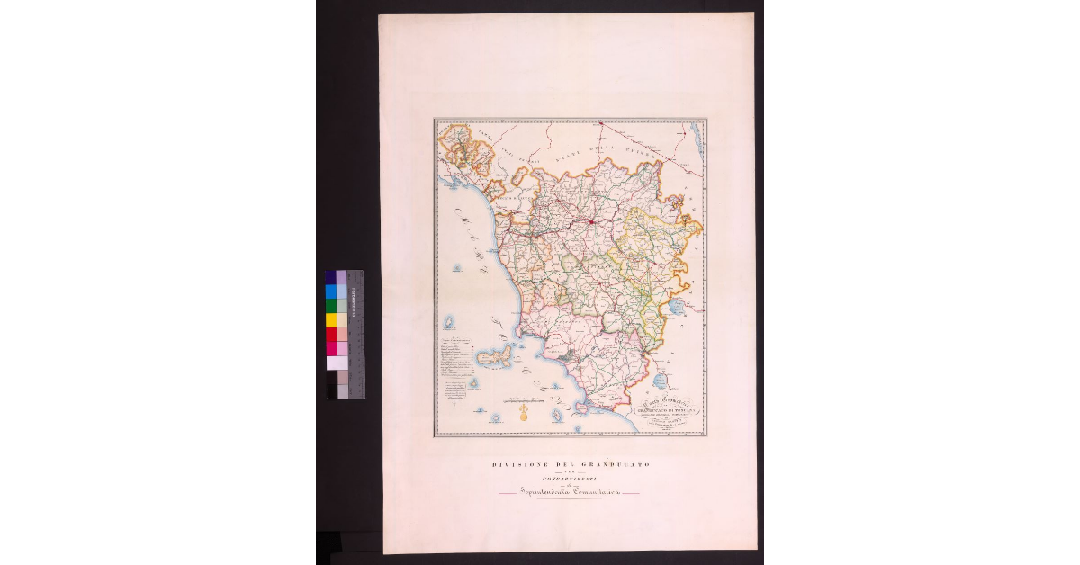 Divisione del granducato [di Toscana] per compartimenti di Soprintendenza comunitativa [al 1846]