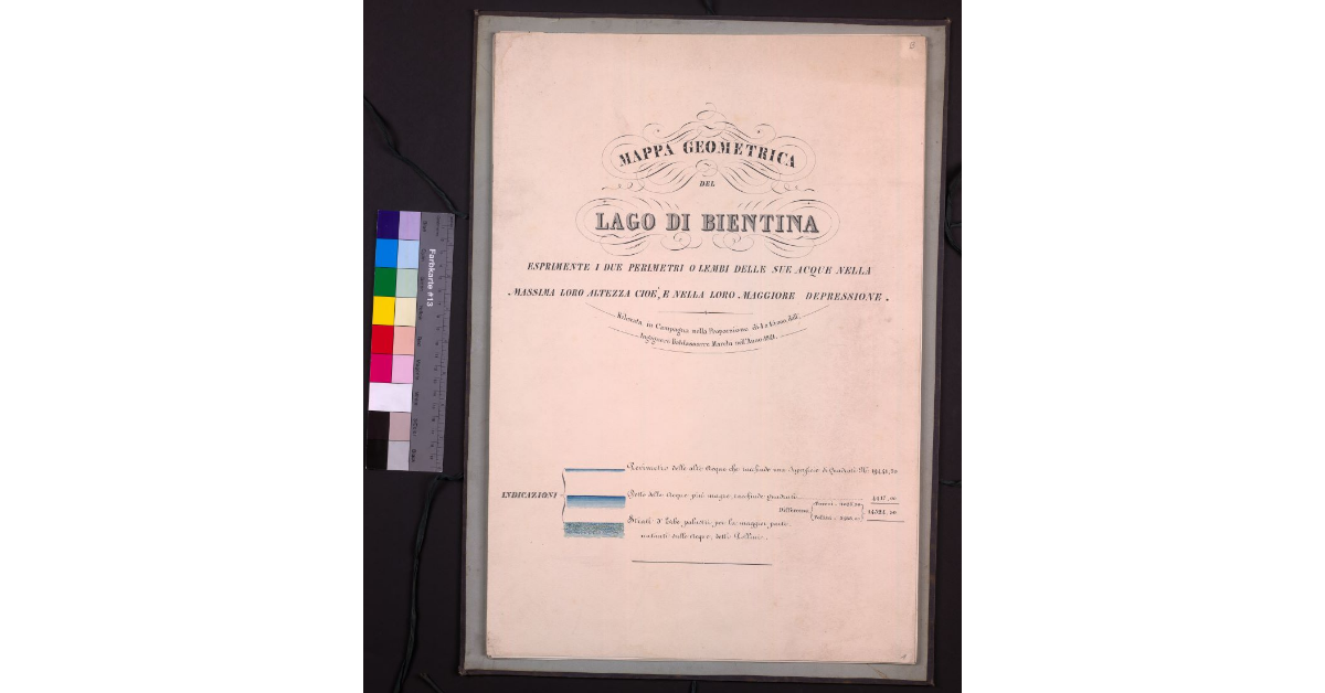 Mappa geometrica del lago di Bientina