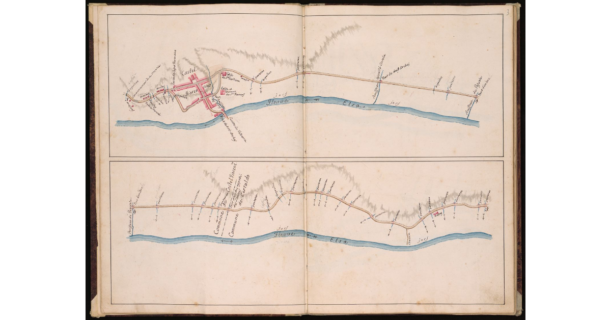 Route de Pise a Sienne, depuis l'Osteria Bianca, ou elle se detache de la Route de Livourne a Ancone par Florence et Arezzo etc., jusqu'a Poggibonsi, ou elle rencontre la Route de Paris a Rome par Florence [Tavola II]