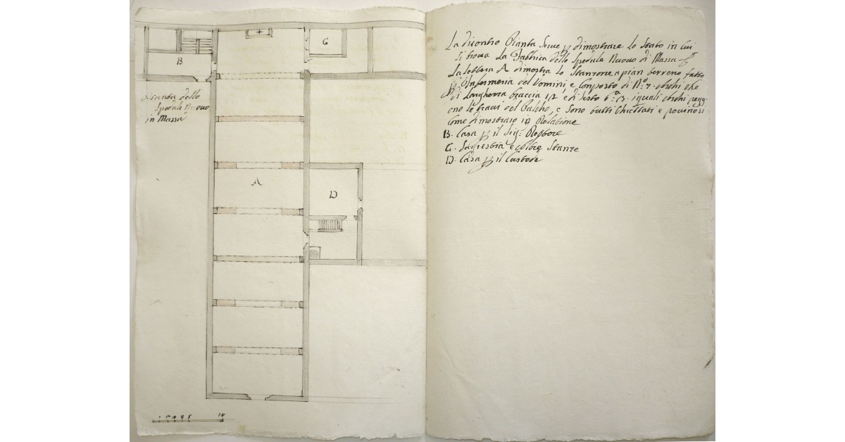 Pianta dello Spedale Nuovo in Massa