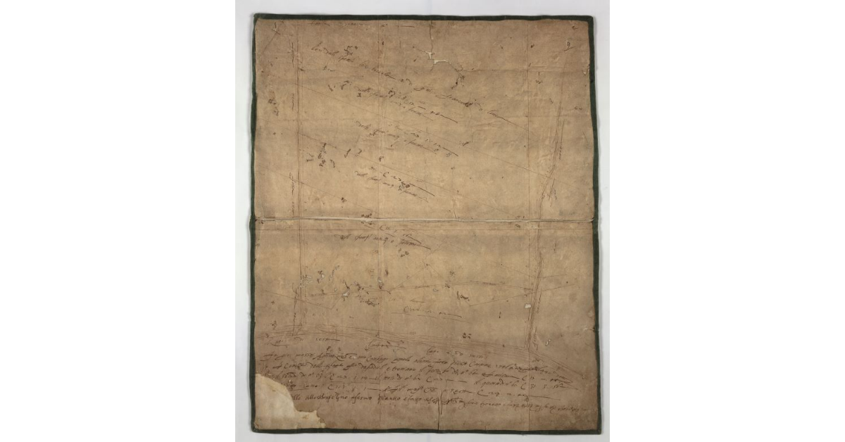 [Cartone del lago di Sesto o Bientina verso Porcari]